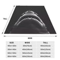 thumbnail image 3 of Fotbe Black And White Shark Manta de Franela Acolchonada con Estampado, Súper Suave y Esponjosa, Extra Grande para Sofá, Cama, Uso Todo el Año-50"x40", 3 of 7