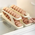 thumbnail image 2 of PENGXIANG 1 Set Egg Holder 2-Tier Rolling Egg Storage Container Space-Saving Egg Rack for Home Kitchen Refrigerator, 2 of 12
