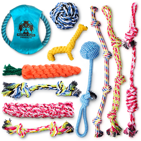 UPC: 0860406001403 | Dog Rope Toys for Small & Medium Dogs Dog Toy Pack of 11 Puppy Teething Toys