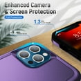 thumbnail image 3 of for iPhone 12/12 Pro Case, Phone Case Heavy Duty 2 in 1 Full Body Rugged Shockproof Hybrid Hard PC Soft TPU Bumper Drop Protective Girls Women Boy Men Covers for iPhone 12/12 Pro, Purple+Black, 3 of 7