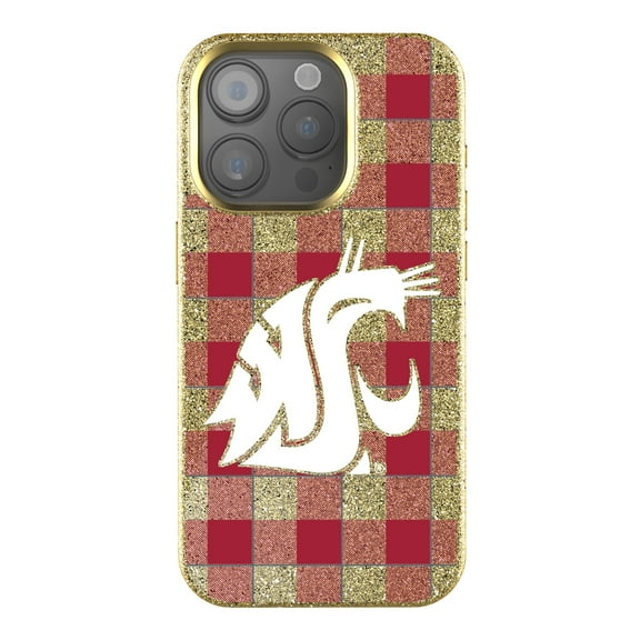 Keyscaper Washington State Cougars Plaid Bling iPhone Case
