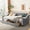 Gray, variant on Button-Embossed Style, Dual USB Ports - Twin Size Daybed for Tech-Savvy Users