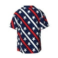 thumbnail image 4 of Goofa Patriotic Star Printed Men's Casual Short-sleeved Shirt,Lightweight Breathable Button-down,Summer Casual men's top,Versatile Fashion shirt-Small, 4 of 7