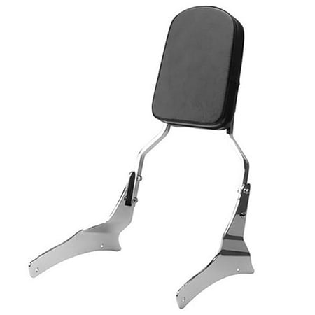 Krator 2001-2012 Suzuki Volusia VL800 Boulevard C50 M50 High Quality Chrome Backrest / Sissy Bar with Leather Pad Back Rest Seat Metric Cruisers