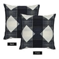 thumbnail image 4 of Multi-Size Linen Sofa Pillow Cover Invisible Zipper Open And Close Strong Use For Sofa Chair Garden Sofa Car Argyle Plaid Dimgray_95746_2 20"X20", 4 of 8