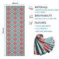 thumbnail image 2 of Red Teal Checkerboard Checkered Pattern Hot Yoga Mat Towel Non Slip for Hot Yoga - Quick-Drying Yoga Mat Cover with 4 Corner Pockets with Travel Bag - Hot Yoga Towel Non Slip 70"x26", 2 of 6