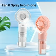 Misting Fan Portable Handheld Fan Mister, 800 mAh Water Mist fan Rechargeable, Hand Held Fan Mister, 4 Speed Small Personal Mister Fan for Men Women Travel Home Outdoor,Pink