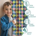 thumbnail image 3 of Blackout Kids Curtains,Multi Color Diamond Checkerboard Checkered Pattern Childrens Insulated Curtains Set Of 2,Bedroom Essentials,Toddler Room Decor 42"x54", 3 of 5