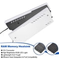 thumbnail image 4 of Uxcell DDR3/DDR4/DDR5 Enfriador de Memoria RAM Heatsink - Kit de Disipador de Calor Universal para Memoria DDR con Luz para Memoria de Portátil, Blanco (12V), 4 of 7