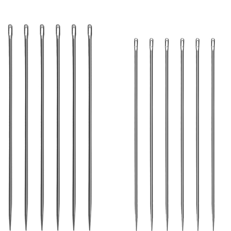 Hello Hobby Easy-Threading Steel Hand Sewing Needles, Sizes 4/8, 6 Pieces