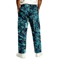 thumbnail image 5 of UDAUDU Mens Cargo Pants Fall Lightweight Stretch Drawstring Trouser Outdoor Trendy Joggers with Pockets Royal Blue L, 5 of 7