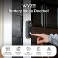 thumbnail image 2 of Open Box Wyze Battery Video Doorbell with 1536x1536 HD, Wireless/Wired Security Camera, Color Night Vision and Two-Way Audio, 2 of 7