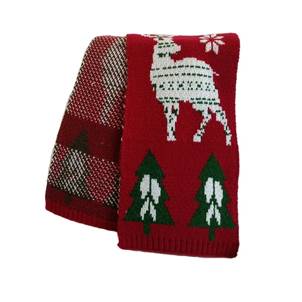 Bufanda navideña Bufanda de punto jacquard de moda de invierno