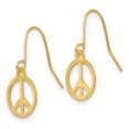 thumbnail image 2 of 14K Yellow Gold Madi K Peace Sign Dangle Earrings, 2 of 2