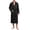 Black, variant on ZVNAΖH Men's Silky Satin Bathrobe with Embroidered Monogram, Long Sleeve Lightweight Kimono Robe with Pockets and Belt, M-4XL