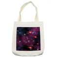 thumbnail image 1 of Space Tote Bag, 4 Comet on the Sky Stardust Meteor Shower Wish Halo Scenery, Cloth Linen Reusable Bag for Shopping Books Beach and More, 16.5" X 14", Cream, by Ambesonne, 1 of 2