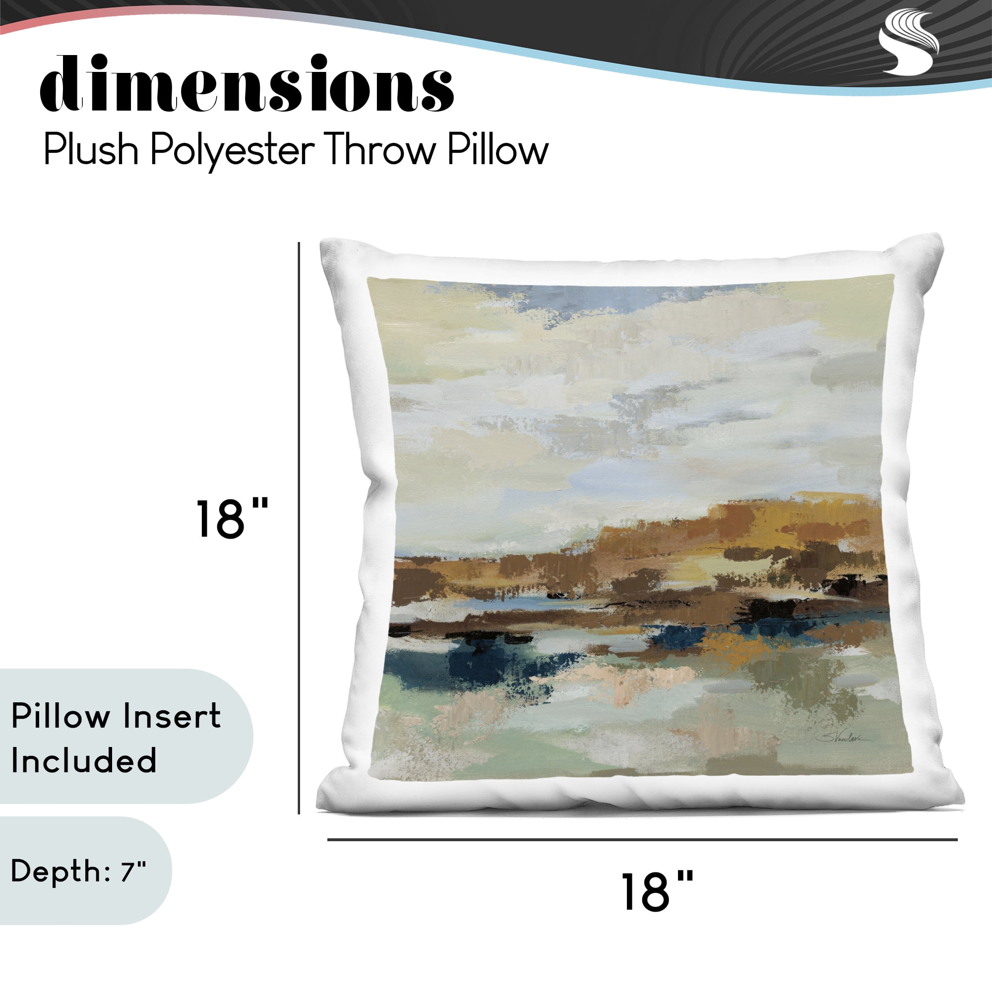 Stupell Industries American West Distortion Decorative Printed Throw Pillow, design by Silvia Vassileva