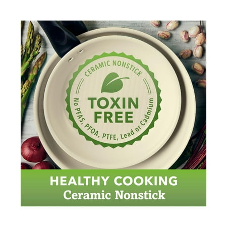 Farberware Go Healthy! Nonstick 14-Pc. Cookware Set – Gray
