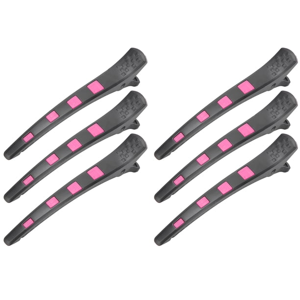 Pinza para el cabello de salón, pinzas para el cabello profesionales de pico de pato de 6 piezas, pinzas para el cabello resistentes y resistentes