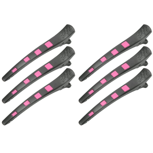 Pinza para el cabello de salón, pinzas para el cabello profesionales de pico de pato de 6 piezas, pinzas para el cabello resistentes y resistentes