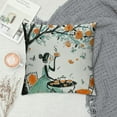 thumbnail image 2 of Leisuo Spring Throw Pillow Covers Flower Tree Butterfly Abstract Tree Watercolor Fruit Modern Green White Pillows Playroom Living Rooms Square Pillow Covers White, 2 of 5