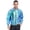 Blue, variant on Zaldita Men's Metallic Jacket Lightweight Zip Up Shiny Holographic Baseball Bomber Varsity Jacket Blue XL