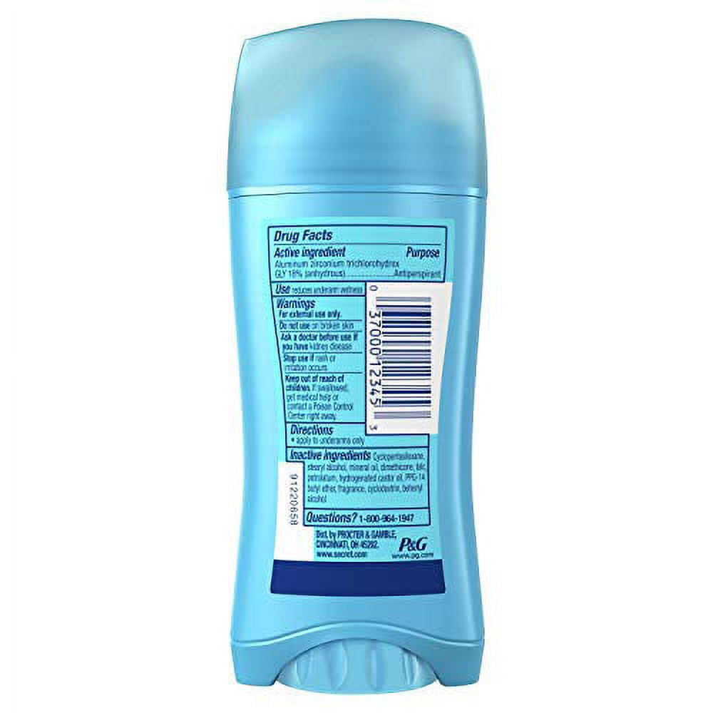 Secret Antiperspirant Deodorant for Women, Shower Fresh Scent, Invisible Solid, 2.6 Oz, Pack of 6