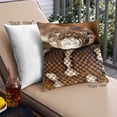 thumbnail image 1 of Ahgly Company Animals Snake Outdoor Throw Pillow, 18 inch by 18 inch, 1 of 6