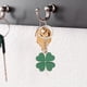 thumbnail image 4 of Llavero de trébol de cuatro hojas con la suerte, con brillantes y brillantes, ideal como regalo para el Día de San Patricio., 4 of 5