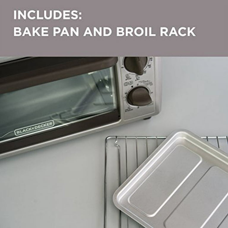 BLACK+DECKER TO1313SBD 4 Slice Toaster Oven - Black/Silver