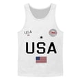 thumbnail image 4 of Domuza July Of 4th Shirts for Men American Flag Graphics Casual Crew Neck Sleeveless Tee Shirts 2026 New Trendy Comfort Loose Fit Tops White 2XL, 4 of 4