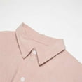 thumbnail image 6 of BiZtdJrK Men's Corduroy Shirt Long Sleeve Button Down Shirts Solid Textured Shirt Regular Fit Casual Business Shirts Lightweight Work Shirt with Double Pockets Pink M, 6 of 7
