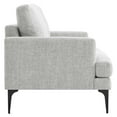 thumbnail image 3 of Loveseat Sofa Couch, Light Grey Gray, Fabric, Living Kitchen Cafe Bistro Hospitality Restaurant, Modern Contemporary HB34294, 3 of 8