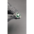 thumbnail image 5 of OM Jewels 14k White Gold Plaed 3ct Lab Created Heart Cut Emerald Cocktail Wedding Ring, 5 of 5