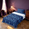 thumbnail image 3 of Homewish Hippie Sun and Moon Twin Sheets, Blue Black Aztec Bedding, 3 Pieces, 1 Flat Sheet, 1 Fitted Sheet and 1 Pillowcase, 3 of 6