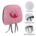 thumbnail image 3 of Game Kirby Character Car Headrest Cover Decor Vehicles Seat Pillow Cover Protector Accessories Auto Front/Rear Seats Head Rest Cover Universal Fit Most Cars Sedan SUV Van, 3 of 7