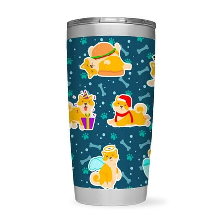 

Corgi Stickers Tumbler -SPIdeals Designs 20 oz Stainless Steel Tumbler
