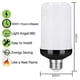 thumbnail image 4 of LED Flame Effect Light Bulb E27,Decorative Flickering Realistic Fire Lights Bulb,Festival Decoration Lamp,Black-B, 4 of 4
