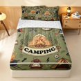 thumbnail image 2 of Erosebridal Happy Camping Zipper Twin Comforter Sets with Fitted Sheet and 2 Pillowcases for Boys Girls, Woodland Animal Zipper Bedding Set, Reversible, 2 of 7