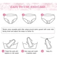 thumbnail image 7 of 7 in 1 Reusable Menstrual Pads, 13 x 7.5 inch Washable Overnight Cloth Panty Liners, Bamboo Cloth Large Sanitary Pads for Heavy Flow with Wet Bag - XL, 7 of 7