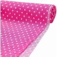 thumbnail image 1 of Paquetes de telas de patchwork de algodón rosa intenso con mini lunares de 40x62 pulgadas para costura y manualidades, 1 of 9