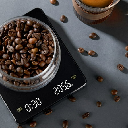 

CIVG Coffee Scale with Timer 0.01oz/0.1kg Precise Electronic Espresso Scale Heat Resistant Kitchen Weight Scale Digital Food Scale with LCD Display and Mat for Cooking Baking