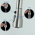 thumbnail image 4 of Pull Down Kitchen Faucet Sprayer Head Replacement Part, 3 Function Pull Out Sink Sprayer Replacement Nozzle, Kitchen Faucet Head Hose Spray Tap Spout, Brushed Nickel, 4 of 9