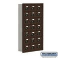 thumbnail image 1 of Cell Phone Storage Locker - 7 Door High Unit (5 Inch Deep Compartments) - 21 A Doors - Bronze - Recessed Mounted - Reset, 1 of 1