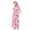 Pink B, variant on WRKEKC Dresses for Girls Short Sleeve Floral Print Pocket Tiered Ruffled Maxi Long Dress Soft for 4-14 Years