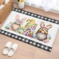 thumbnail image 2 of Rectangle Area Rug 2x3ft, Happy Easter Eggs Gnome Bunny Non-Slip Non-Shedding Floor Mat, Spring Flower Black Buffalo Washable Sturdy Carpet for Living Room Bedroom Home Decor, 2 of 9