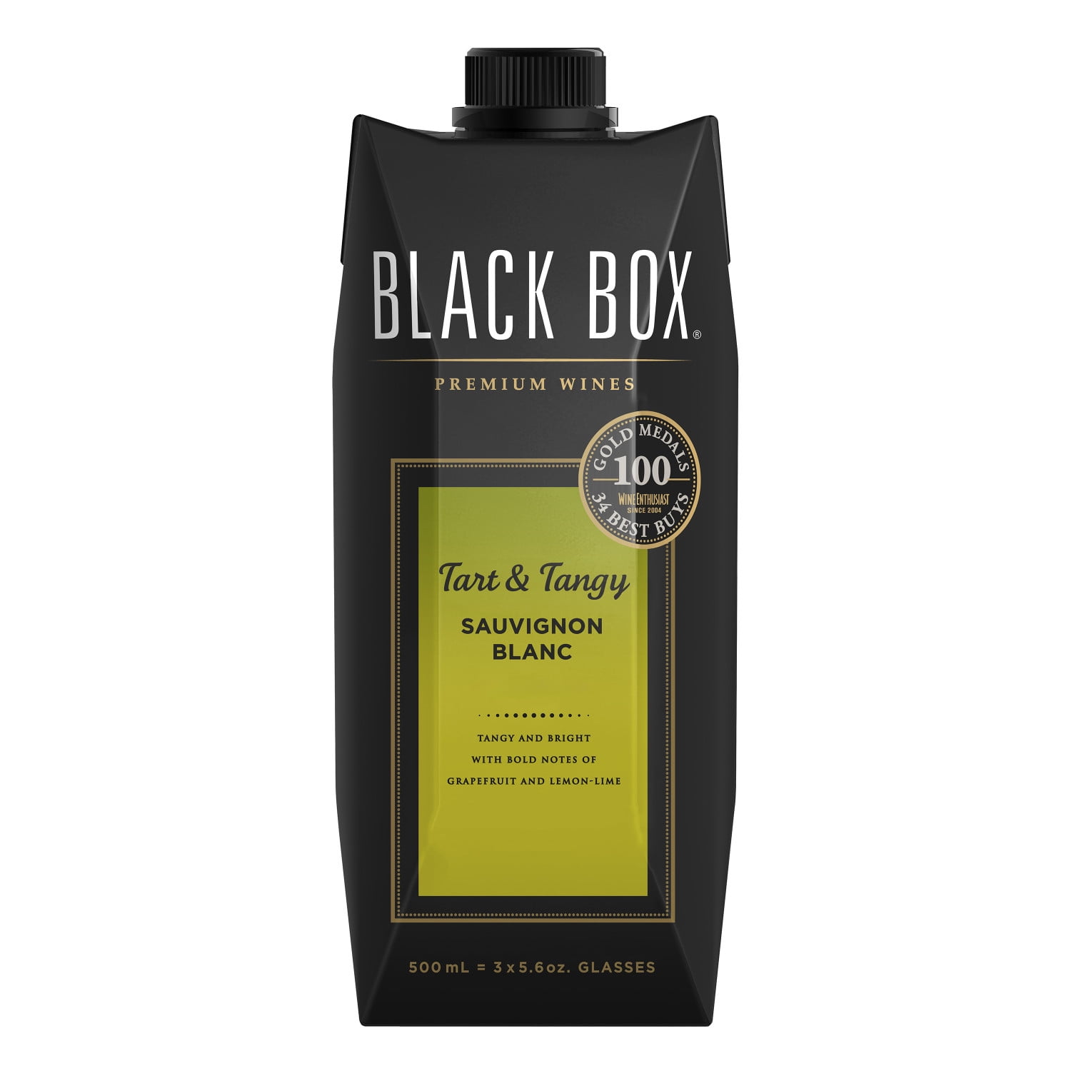 Black Box Tart & Tangy Sauvignon Blanc White Wine, 500 mL Carton