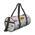 thumbnail image 3 of Gaeub Hello Lightweight Travel Cylinder Bag Gym Tote Bag Sports Training Duffle Bag with Pockets and Straps, 3 of 8