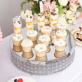 thumbnail image 5 of BalsaCircle 15.5" Silver Metal Beaded Cake Stand Wedding Cake Holder, 5 of 7