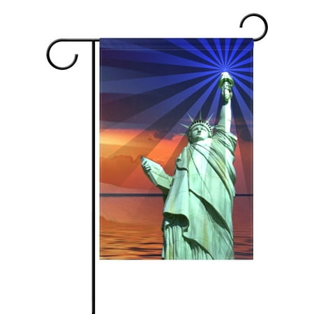 Anniversary Garden - POPCreation Vintage Memorial Day Independence USA Flag Garden Flag Banner 28x40 Inches Decorative Patriotic Summer Independence 4th of July Welcome Flag for Anniversary Home Outdoor Garden
